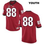 Youth Georgia Bulldogs NCAA #88 Jackson Harris Nike Stitched Red Authentic No Name College Football Jersey LBH8754OI